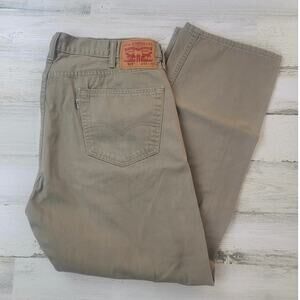 Levi's Mens 505 Khaki Classic‎ Straight Leg Jeans W40 x L30